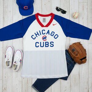 Nike Chicago Cubs Mesh 3/4 Sleeve Baseball Tee